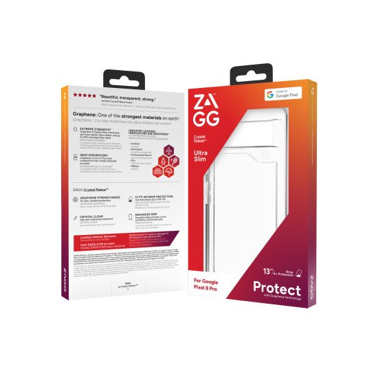 ZAGG Crystal Palace coque de protection pour téléphones portables 17 cm (6.7") Housse Transparent