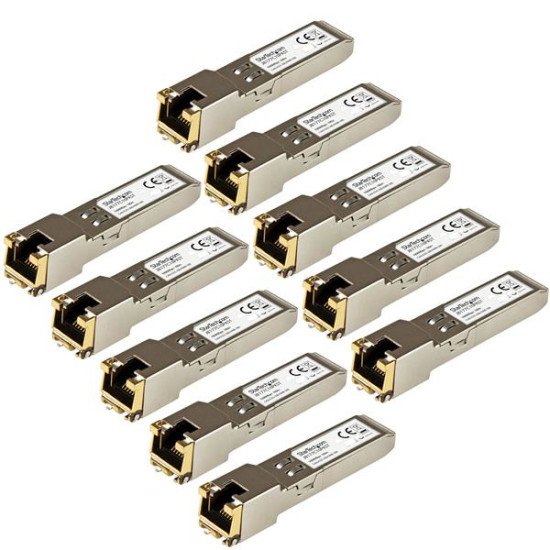 StarTech.com Module SFP GBIC compatible HP J8177C - Transceiver Mini GBIC 1000BASE-T - Paquet de 10