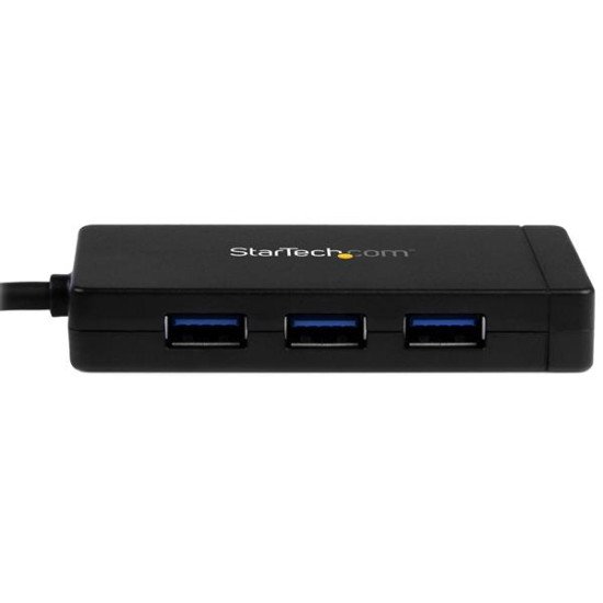 StarTech.com Hub USB-C à 3 ports avec Gigabit Ethernet - USB-C vers 3x USB-A - USB 3.0 - Adaptateur d'alimentation inclus