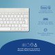 R-Go Tools Clavier ergonomique R-Go Compact Break, clavier compact avec logiciel de pause, AZERTY (BE), Bluetooth, blanc