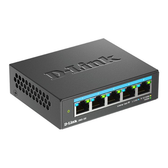 D-Link DMS-105 Non-géré 2.5G Ethernet (100/1000/2500) Noir