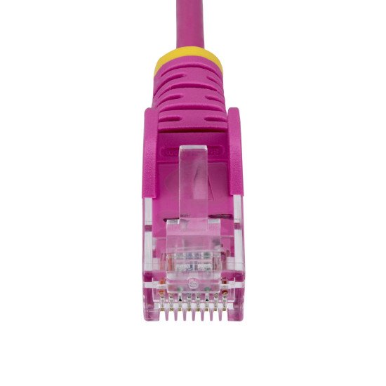 StarTech.com Câble Ethernet CAT6 Rose Fin de 7m, Sans Accroc, 100W PoE, UTP, LSZH, Fil de Cuivre Pur 28AWG, Cordon Patch Réseau RJ45 avec Serre-Câble, Contrôlé Fluke StarTech.com Câble Ethernet CAT6 Rose Fin de 7m, Sans Accroc, 100W PoE, UTP, LSZH, Fil de Cuivre Pur 28AWG, Cordon Patch Réseau RJ45 avec Serre-Câble, Contrôlé Fluke