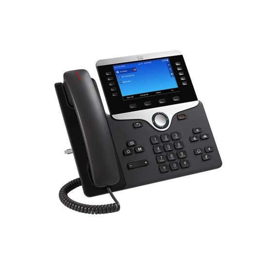 Cisco 8841 téléphone fixe Noir, Argent