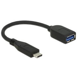 DeLOCK USB 3.1 Gen 2 Type-C/Typ-A câble USB 0,1 m USB C USB A Noir DeLOCK USB 3.1 Gen 2 Type-C/Typ-A câble USB 0,1 m USB C USB A Noir