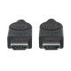 Manhattan Câble HDMI 4K@30 Hz, 1 m, adapté à tous les usages 1080p/HD et à la plupart des usages 4K (vérifier la compatibilité 4K de votre système), mâle à mâle, noir, Ultra HD 4K x 2K, garantie à vie, équivalent à HDMM1M