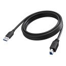 Vision TC 3MUSB3.0/BL câble USB USB 2.0 3 m USB A USB B 5 Gbit/s Noir