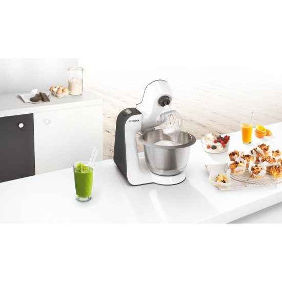 Bosch MUM5 Start Line universal robot de cuisine 800 W 3,9 L Orange, Argent, Transparent, Blanc