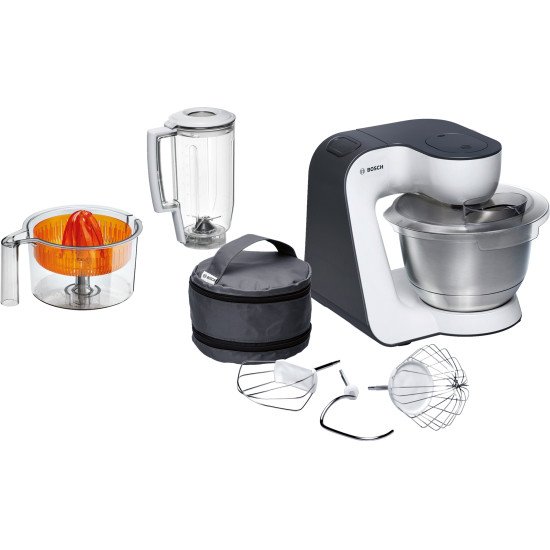Bosch MUM5 Start Line universal robot de cuisine 800 W 3,9 L Orange, Argent, Transparent, Blanc
