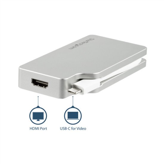 StarTech.com Adaptateur de voyage audio/vidéo 4 en 1 - USB Type-C vers VGA, DVI, HDMI ou Mini DP - 4K