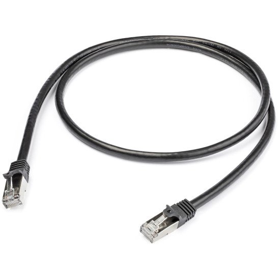 StarTech.com N6SPAT1MBK câble de réseau Noir 1 m Cat6 SF/UTP (S-FTP)