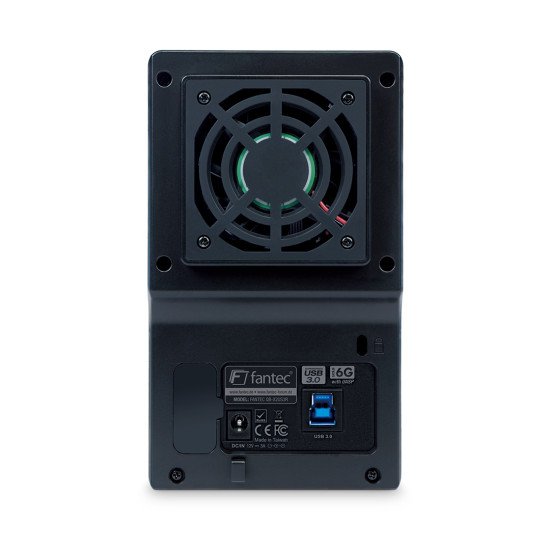 Fantec QB-X2US3R boîtier de disques 0 To Tower Noir