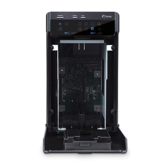 Fantec QB-X2US3R boîtier de disques 0 To Tower Noir