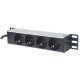 Intellinet Unité de distribution d'alimentation (PDU) 10" 1U à 4 prises EU, avec voyant d'alimentation, sans protection contre les surtensions, prises EU CEE 7/3, câble d'alimentation 1,8 m, sortie, montage en rack, garantie trois ans