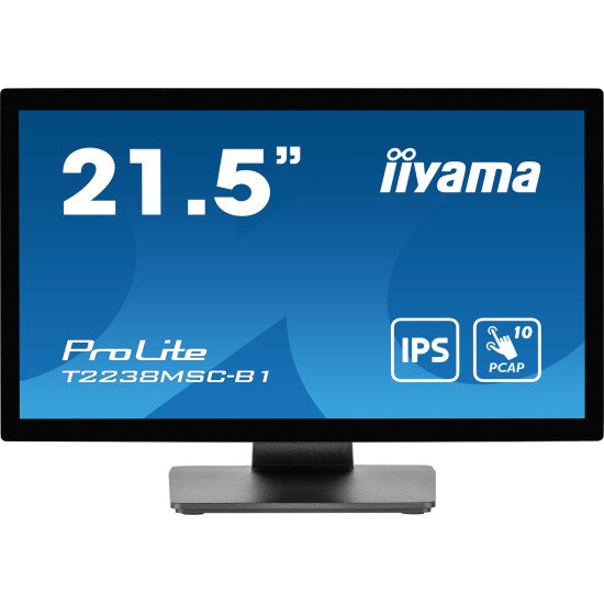 iiyama ProLite T2238MSC-B1 écran PC 54,6 cm (21.5") 1920 x 1080 pixels Full HD LED Écran tactile Noir