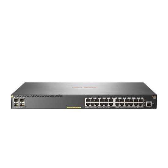 HPE Aruba 2930F 24G PoE+ 4SFP+ Géré L3 Gigabit Ethernet (10/100/1000) Connexion Ethernet, supportant l'alimentation via ce port (PoE) 1U Gris