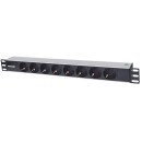 Intellinet Unité de distribution d'alimentation (PDU) 19" 1U à 8 prises EU, voyant LED uniquement, sans protection contre les surtensions, prises EU CEE 7/3, câble d'alimentation 1,8 m, sortie, montage en rack, garantie trois ans