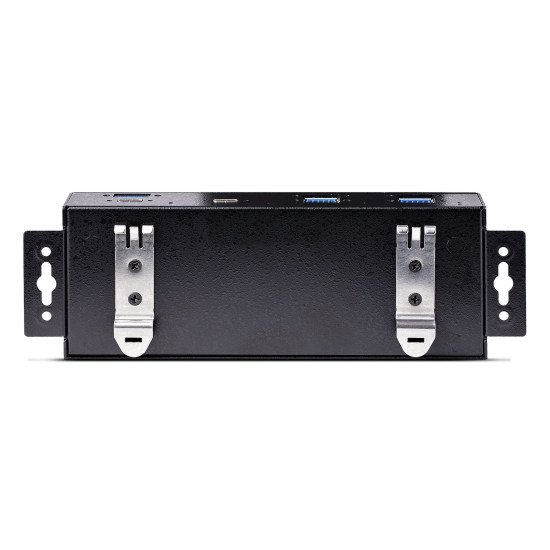 StarTech.com Hub Industriel USB 10Gbps à 7 Ports avec Adaptateur d'Alimentation, Métal, Montable, 5 Ports USB-A et 2 Ports USB-C en Aval, Protection ESD, Hub USB Alimenté, TAA