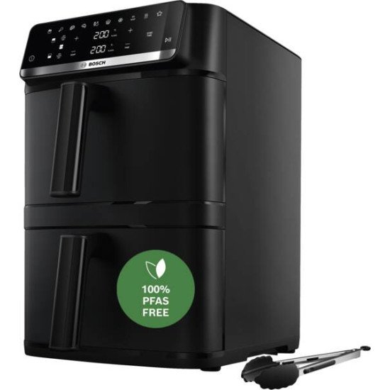Bosch Serie 6 MAFD661B7 friteuse Double 12 L Autonome 2800 W Friteuse d'air chaud Noir