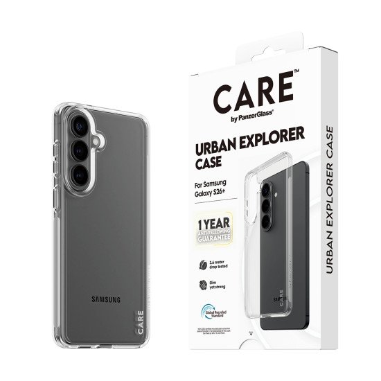 PanzerGlass CARE™ by ® Urban Explorer Case Transparent Samsung Galaxy S26+ coque de protection pour téléphones portables Housse