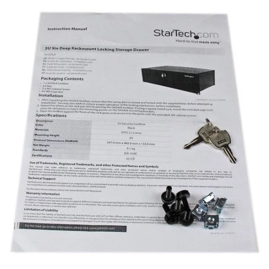 StarTech.com SH39LK accessoire de racks Etagère ajustable StarTech.com SH39LK accessoire de racks Etagère ajustable
