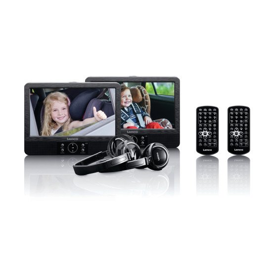 Lenco DVP-939 Lecteur DVD/Blu-Ray portable Lecteur DVD portable Dessus de table 22,9 cm (9") 800 x 480 pixels Noir