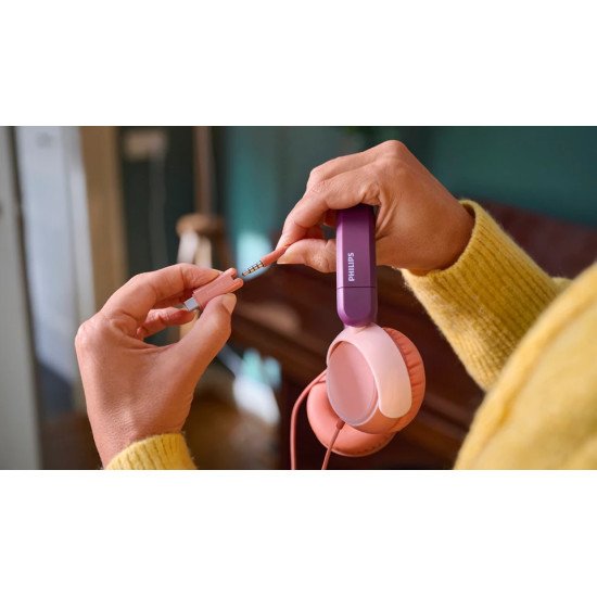 Philips 2000 series TAK2000MP/00 casque Casques Avec fil Arceau Appels/Musique USB Type-C Orange, Violet, Rose