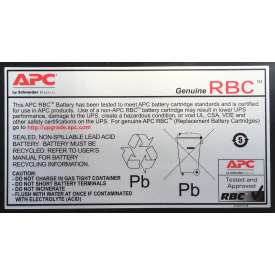 APC RBC24 Batterie de l'onduleur Sealed Lead Acid (VRLA)