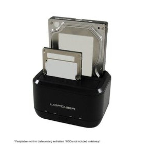 LC-Power LC-DOCK-U3-III Station d'accueil de disques de stockage USB 3.2 Gen 1 (3.1 Gen 1) Type micro-B Noir