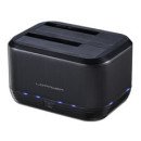 LC-Power LC-DOCK-U3-III Station d'accueil de disques de stockage USB 3.2 Gen 1 (3.1 Gen 1) Type micro-B Noir LC-Power LC-DOCK-U3-III Station d'accueil de disques de stockage USB 3.2 Gen 1 (3.1 Gen 1) Type micro-B Noir
