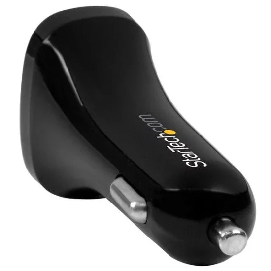 StarTech.com Chargeur Voiture Lightning avec Câble Spiralé - Chargeur  Iphone 1m - Double Chargeur USB pour Telephones et Tablettes pour la  Voiture 