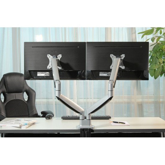 Newstar NM-D750DSILVER Support de bureau écrans plat