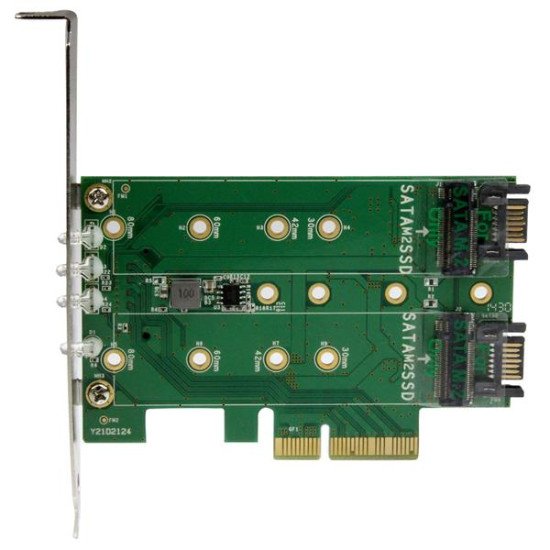 StarTech.com Adaptateur SSD M.2 NGFF à 3 ports - 1x M.2 PCIe (NVMe), 2x M.2 SATA III - PCIe 3.0