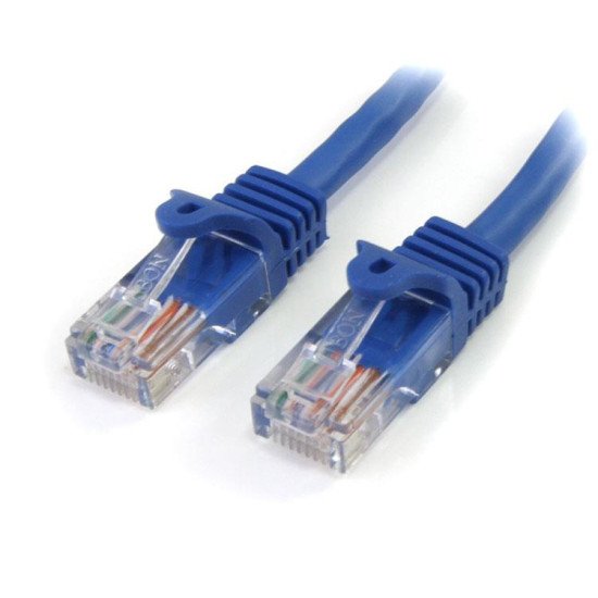 StarTech.com 45PAT5MBL câble de réseau Bleu 5 m Cat5e U/UTP (UTP)