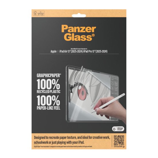 PanzerGlass ® GraphicPaper® Screen Protector iPad Air 13'' (2024-2026) | iPad Pro 13'' (2024-2025) | Ultra-Wide Fit Protection d'écran en papier Apple 1 pièce(s)