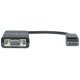 Manhattan Câble convertisseur DisplayPort vers VGA HD15, actif, 15 cm, mâle vers femelle, DP avec verrouillage, noir, garantie à vie, équivalent à DP2VGA2