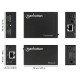 Manhattan Kit d'extension HDMI 1080p sur Ethernet, jusqu'à 50 m avec un seul câble Cat6, modules émetteur et récepteur, compatible IR, garantie de 3 ans