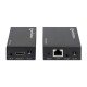 Manhattan Kit d'extension HDMI 1080p sur Ethernet, jusqu'à 50 m avec un seul câble Cat6, modules émetteur et récepteur, compatible IR, garantie de 3 ans