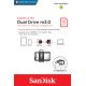 Sandisk Ultra Dual m3.0 lecteur USB flash 16 Go USB Type-A / Micro-USB 3.0 (3.1 Gen 1) 