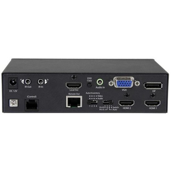 StarTech.com Extendeur vidéo HDBaseT multi-entrées avec switch intégré - HDMI, VGA, DisplayPort via Cat5e ou Cat 6 - 4K
