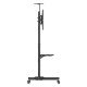 Manhattan Support sur roulettes pour TV/moniteurs, écrans 37" à 65", Compatibilité VESA : de 200x200 à 600x400 mm (vérifiez les dimensions des quatre trous de fixation à l'arrière), charge max. 40 kg, noir