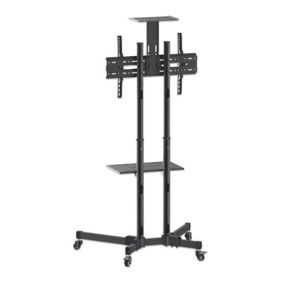 Manhattan Support sur roulettes pour TV/moniteurs, écrans 37" à 65", Compatibilité VESA : de 200x200 à 600x400 mm (vérifiez les dimensions des quatre trous de fixation à l'arrière), charge max. 40 kg, noir