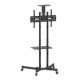 Manhattan Support sur roulettes pour TV/moniteurs, écrans 37" à 65", Compatibilité VESA : de 200x200 à 600x400 mm (vérifiez les dimensions des quatre trous de fixation à l'arrière), charge max. 40 kg, noir