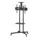 Manhattan Support sur roulettes pour TV/moniteurs, écrans 37" à 65", Compatibilité VESA : de 200x200 à 600x400 mm (vérifiez les dimensions des quatre trous de fixation à l'arrière), charge max. 40 kg, noir