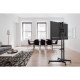 Manhattan Support sur roulettes pour TV/moniteurs, écrans 37" à 65", Compatibilité VESA : de 200x200 à 600x400 mm (vérifiez les dimensions des quatre trous de fixation à l'arrière), charge max. 40 kg, noir