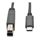 Tripp Lite U422-003-G2 câble USB USB 3.2 Gen 2 (3.1 Gen 2) 0,9 m USB C USB B Noir