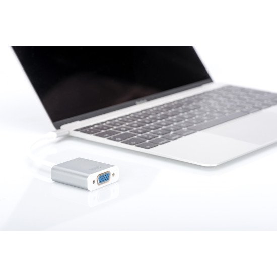 Digitus DA-70837 câble vidéo et adaptateur 0,2 m USB Type-C VGA (D-Sub) Blanc