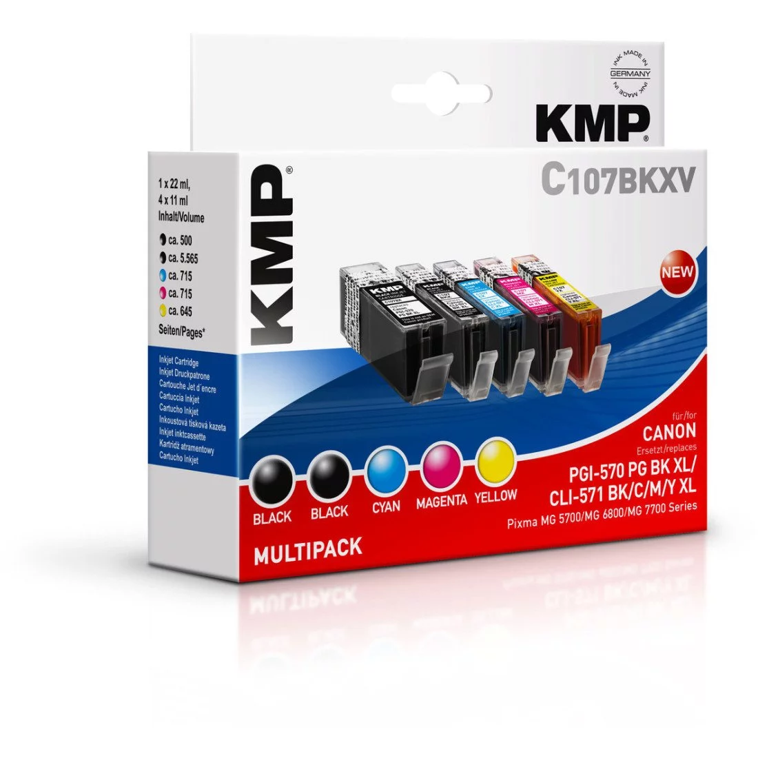 KMP 1576,0255 - Compatible - Noir - Cyan - Magenta - Jaune - Canon
