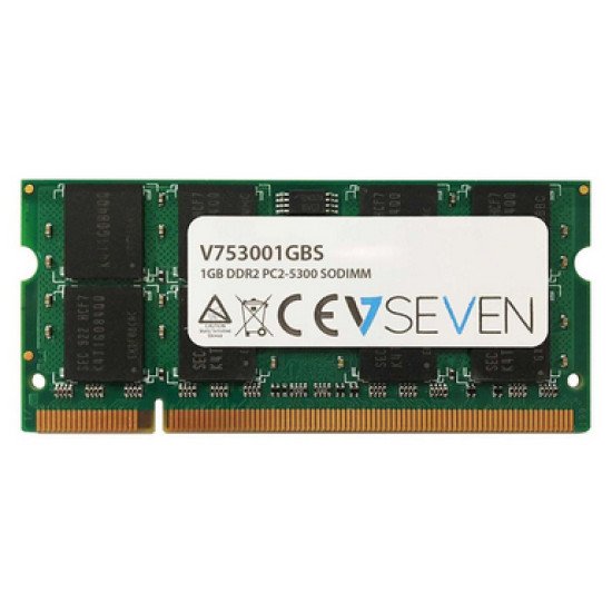 V7 1GB DDR2 PC2-5300 667Mhz SO DIMM Notebook Module de mémoire - V753001GBS