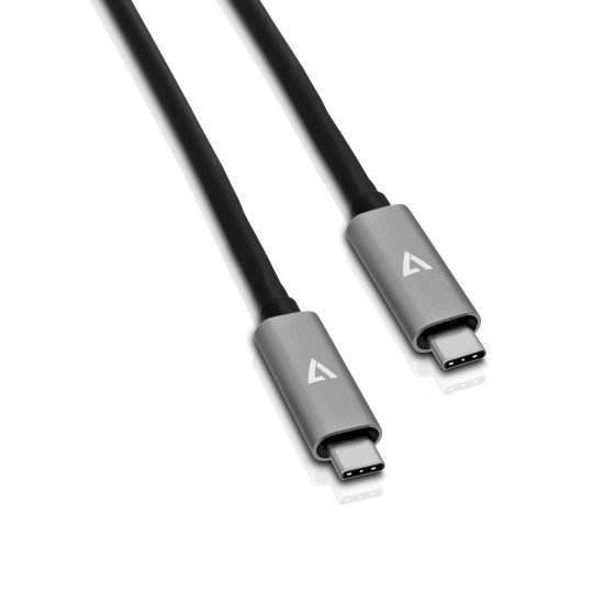 V7 Câble USB-C mâle vers USB-C mâle, gris 2m 6.6ft