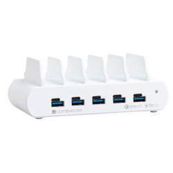Compulocks 5 Ports USB Charging Dock Station Smartphone, Tablette Blanc Secteur Intérieure